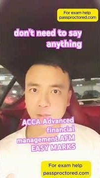 Get 6 marks instantly in ACCA advanced financial management exam AFM #acca #accaafm