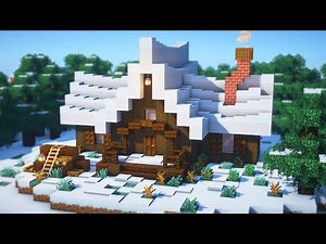 ⛏️ Minecraft Cozy Winter House Tutorial | Super Easy For Beginner ☃️
