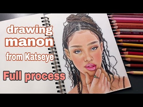 Drawing Manon from KATSEYE | Brown Skin Coloring (Full Process)