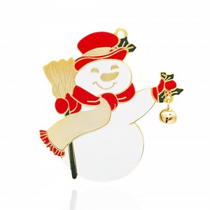 Vintage Happy Snowman Jingle Bell Christmas Ornament: Gold or Silver Plated - Etsy