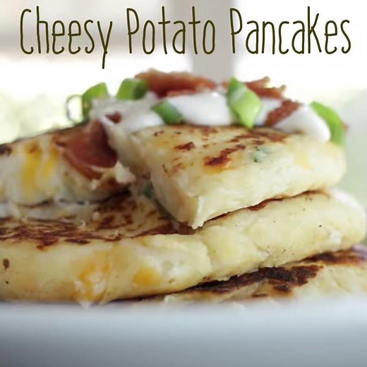 Cheesy Mashed Potato Pancakes