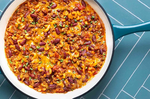 The New Weeknight Favorite Chili-Pasta Skillet Recipe Your Whole Family Will Love