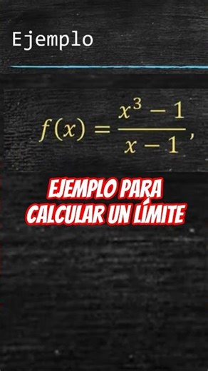 Ejemplo para calcular un Límite