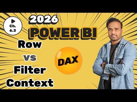 Power BI DAX - Row Context vs Filter Context - Power BI Complete Course 2026 - C6.3