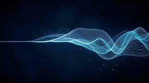 Flowing wave lines, curve pattern, 3d rendering.