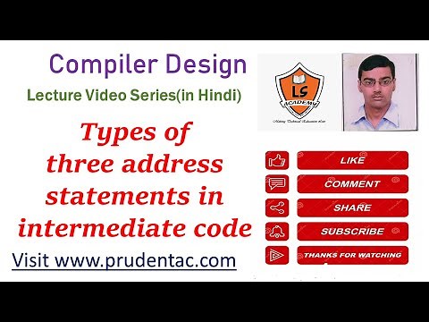 Types of 3 address statements in intermediate code