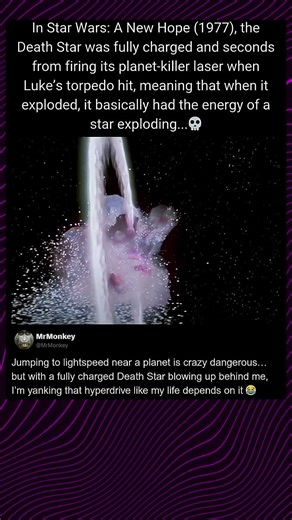 In Star Wars A New Hope (1977), the Death Star was basically a controlled supernova