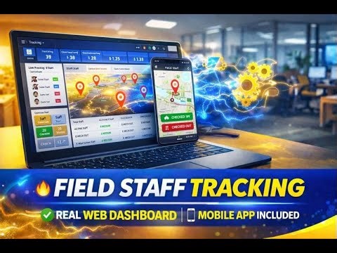 Field Staff Tracking System | Web Dashboard + Mobile App | Live Location, Check-In, Check-Out