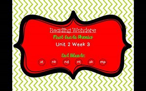 Reading Wonders 1st Grade  Unit 2 Week 3  Interactive Phonics: End Blends