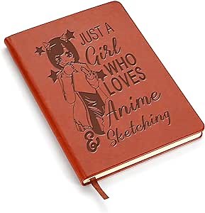 RSRXEDL Just A Girl Who Loves Anime & Sketching Notebook Cute Anime Girl Diary or Notepad for Sketching and Writing Gift for All Anime Lovers (Sketching)