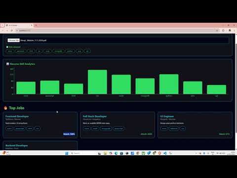 AI Resume Job Matcher | React + Tailwind | SaaS-Style Project Demo