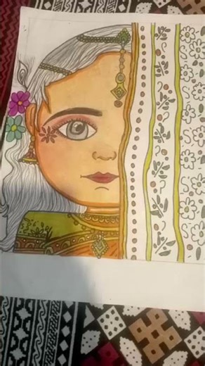 Rate my art work of 5th class #artwork #Radhakrishan # jallia #flower