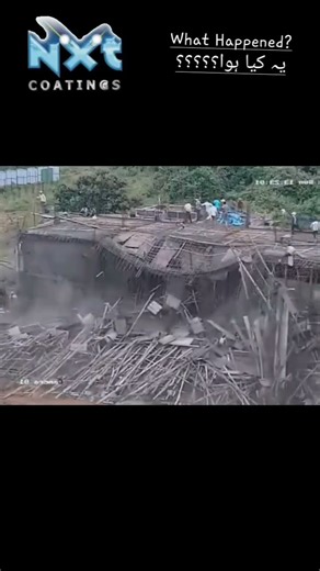 Roof Slab Collapse During Construction #civilengineering #nxtcoatings #siteinsights #shuttering