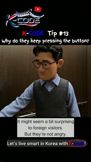 K-Code Tip #13 Why do they keep pressing the button? #korealifehacks #Korea #Korean #elevator