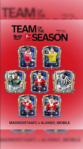 EA SPORTS FC MOBILE NEW PLAYER TEAM OF THE SEASON #easportsfc26 #fcmobileid #fifamobile #fifa26
