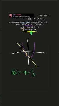 What is a normal line? Derivative Example, part 4 of 5.