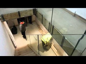 Modern frameless glass balustrade