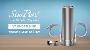 SimPure V7 Under Sink Pre Filter System, 5 Stages Sediment Water Filter for Silt Rust Residual Chlorine Heavy Metals of Water, 20K Gallons High Capacity