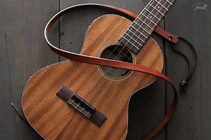 Thin Leather Ukulele Strap With Initials | Custom Uke Strap for All Ukulele Players | Concert, Tenor, Baritone | SKINNY Style - Etsy