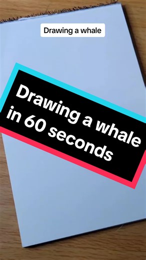 Drawing a whale in sixty seconds! #drawing #howto #tutorial #whale #artlessons #art #artistsoftiktok