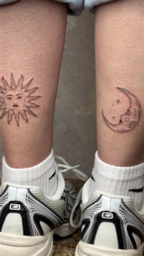 Celestial Sun and Moon Tattoo Ideas