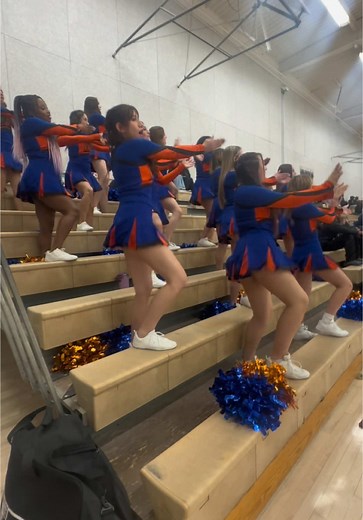 Exciting Cheerleading Spirit for Orange and Blue