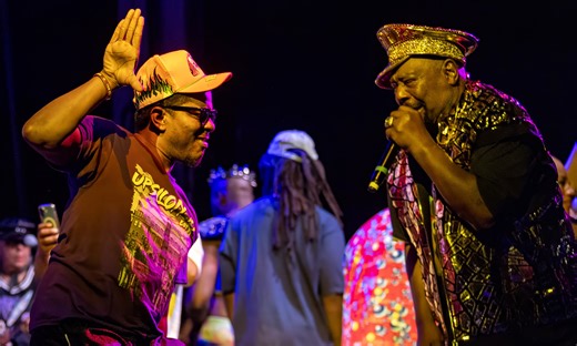 FAMU, FSU Omegas perform on stage with George Clinton