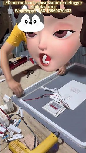 how to install led strip lights and touch sensor on mirror. #manufacturer #diy #mirrorwork #mirror