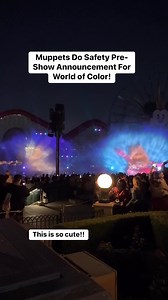 LOOK at the Muppets in this new show moment!! This might be the best use of the Muppets at Disney since MuppetVision This is SOO CUTE!! This is the pre show of the new World of Color show that is debuting as part of the 70th anniversary. We are here for the 70th anniversary media event. | Mickey Visit Secrets