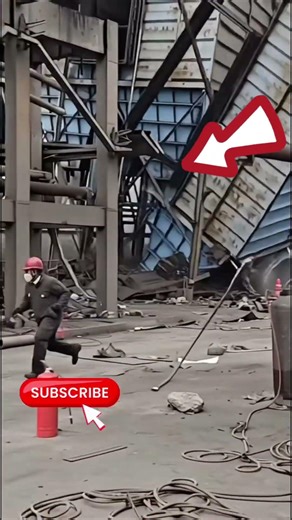 Khoảnh Khắc Công Nhân Ch:ạy Th:oát Trước S:ự C:ố! Xem để an toàn hơn! 😱