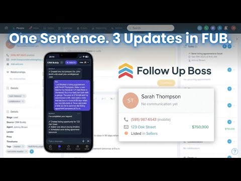 One Sentence, 3 Updates in Follow Up Boss | CRM Buddy Demo