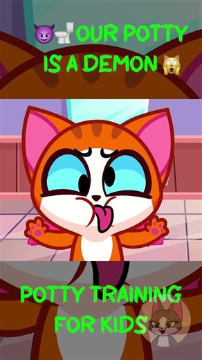 Our potty became a demon?! 🧼 learn potty training hygiene rules #kids #animation