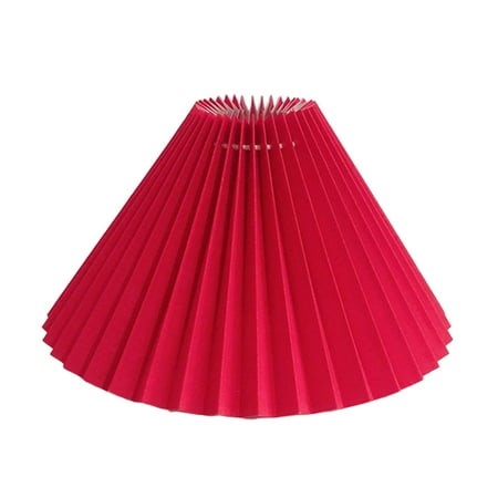 Korean Style Pleated Lamp Shade E27 Ceiling Lamp Shade Cloth Fabric Shade Barrel Red - Walmart.ca