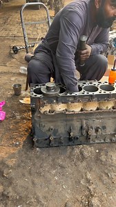 How to install truck six cylinder liner kit #engine #mechanic #skills #tools #tips #liner #reels | Auto Engine repairing