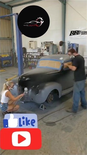 Forgotten 1940 Ford Deluxe coupe pulled from barn turned into restomod#repair#viralvideo#satisfying