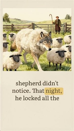 Read-Along: The Wolf In Sheep's Clothing 🐺 Learn to Read with Aesop's Fables #Shorts