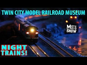 MODEL TRAINS IN ACTION AT NIGHT! - HUGE MODEL RAILROAD LAYOUT! - REAL TRAIN SOUNDS - Matt's Rad Show