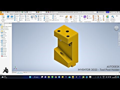 Autodesk Inventor 2025 - Tool Post Holder Tutorial