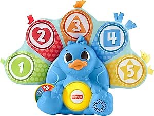 Fisher-Price Linkimals Learning Toy for Babies and Toddlers with Interactive Lights & Music, Counting & Colors Peacock UK English Version​