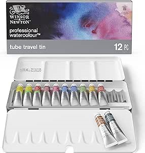 Winsor & Newton Professional Watercolor Paint Set, Tube Travel Tin