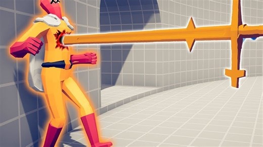 亚瑟王之剑将部队钉在墙上 - TABS 完全精确的战斗模拟器 2025