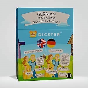 German Flashcards - Beginner Essentials 1: 52 flashcards and 270 Essential Words & Phrases, Pronunciation Guides, Online Audio, and Illustrations for Students & Travelers
