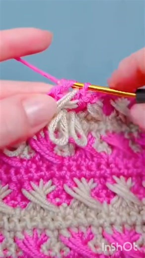 Crochet loop stitch pattern tutorial #crochet #shorts