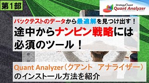 第１部：インストール編→Quant Analyzer（クアント アナライザー）を使って途中からナンピンを分析してみた！