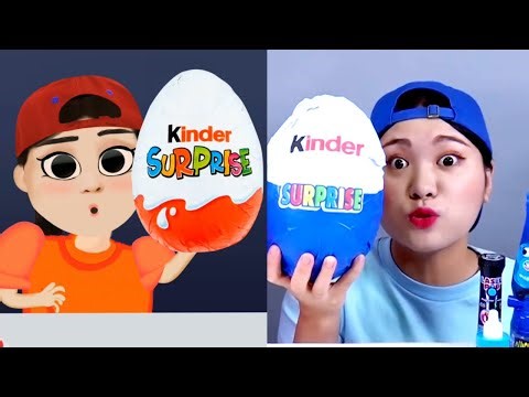 Red Food VS Blue Food Challenge| DONA 도나 animation