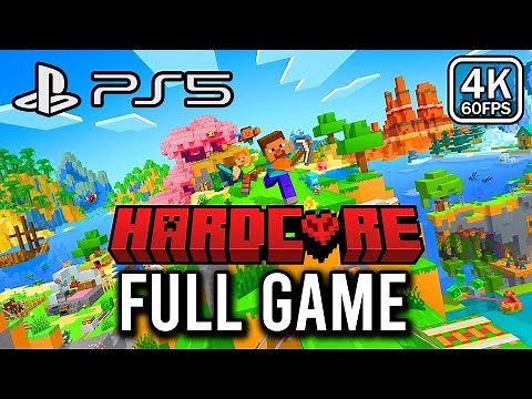 Minecraft Hardcore PS5 Edition - FULL GAME Walkthrough (4K 60FPS) - No Commentary