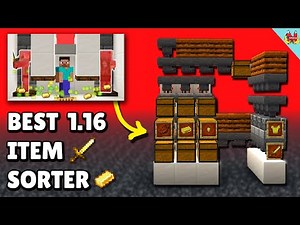 SIMPLE Item Sorter/Storage System for Gold Farm Minecraft 1.16 - Minecraft Tutorial