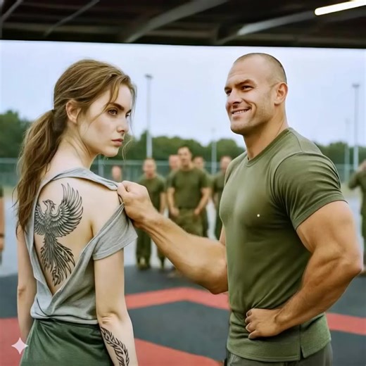 A soldier mocked for her appearance, until a tattoo reveals a shocking secret😱 They laughed at her during training, until the commander turned pale when he discovered the ink on her shoulder blade... She arrived at the training ground wearing a worn-out t-shirt, with a damaged backpack and her hair tied low, giving the impression that a simple operator had gotten lost. The new recruits found it ridiculous. "The army even recruits volunteers behind the scenes now," they said, laughing. In the ca