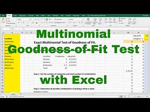 Excel - Exact Multinomial Goodness-of-Fit Test