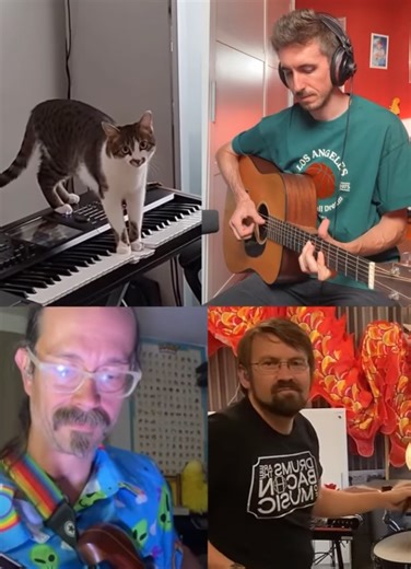 This cat plays the keyboard really well